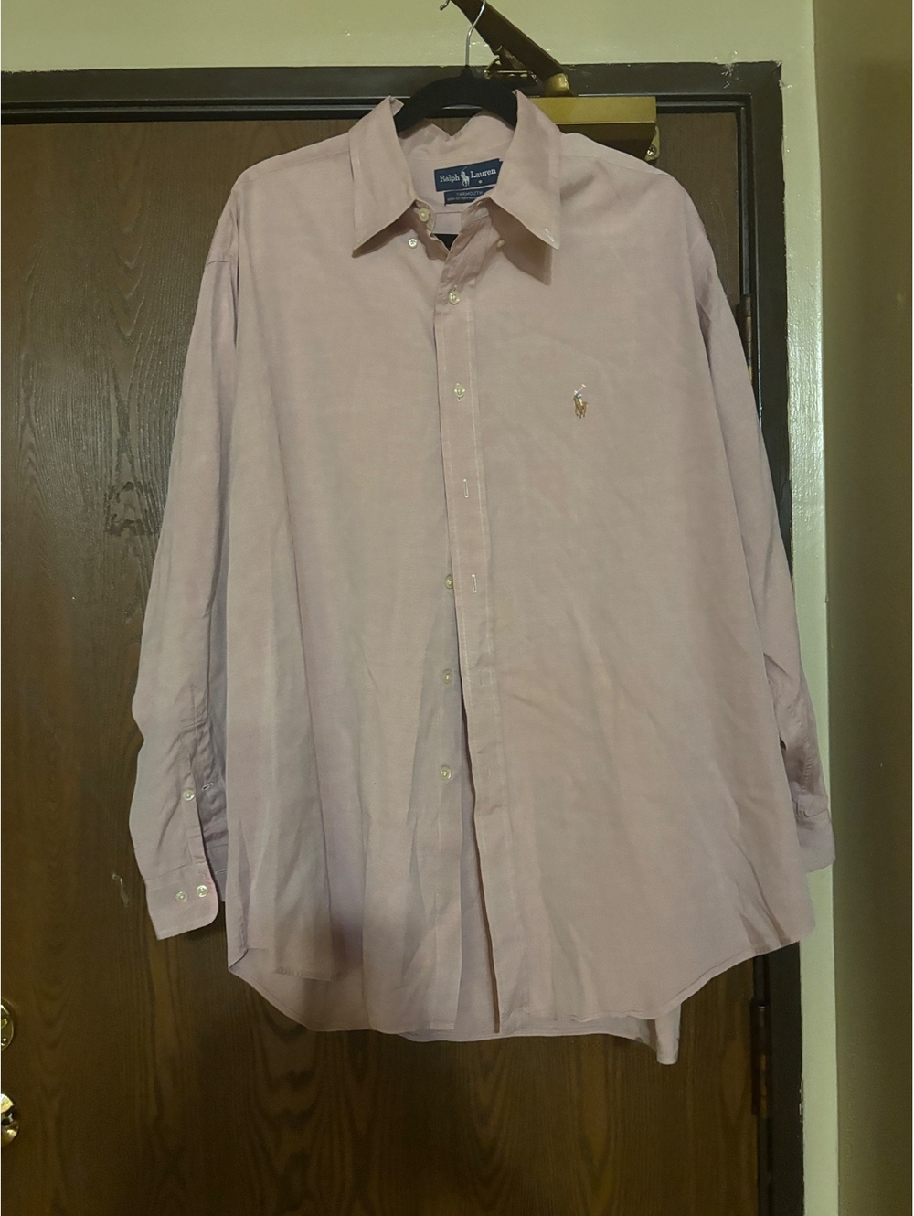 Vintage Ralph Lauren Light Pink Cotton Button-Down Oxford Shirt